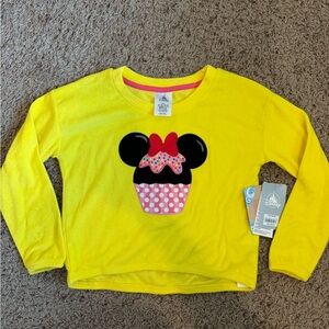 NWT Disney Yellow  Minnie Mouse Cupcake Sweater size 5/6